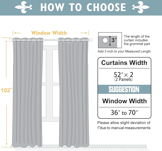 ChrisDowa 100% Blackout Curtains 102 inch Long for Bedroom with Black Liner, 2 Thick Layers Total Blackout Thermal Insulated Grommet Window Curtains 2 Panels Set (Beige, 52 x 102 Inch)