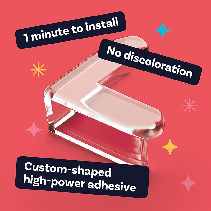 CalMyotis Corner Protector for Baby, Protectors Guards - Furniture Corner Guard, Edge Safety Bumpers - Baby Proof Bumper & Cushion to Cover Sharp Furniture & Table Edges - Clear, Transparent, 24 Pack