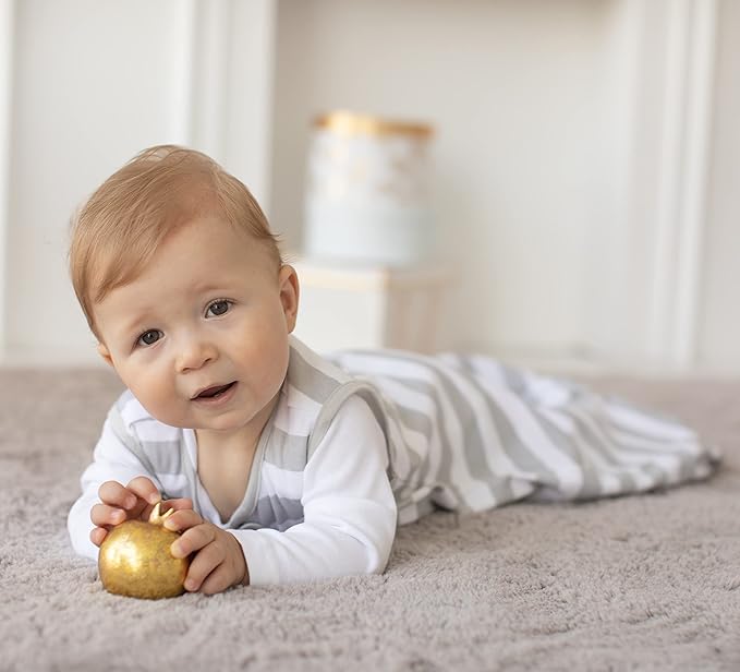 Baby Sleep Sack 1.0 TOG, Organic Cotton Baby Wearable Blanket with Two-Way Zipper, Swaddle Transition Baby Sleeping Bag, All-Season Sleep Sack for Newborn Infant Toddler Boy Girl, 2-Pack