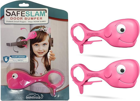 Baby Proofing Door Stopper, Door Pinch Guards Protect Child Fingers & PET Tails. Baby Safety Finger Protectors Prevent Pinch Injuries – Kids and Adults Love Whale Pinch Guard(Pink Pack of 2)