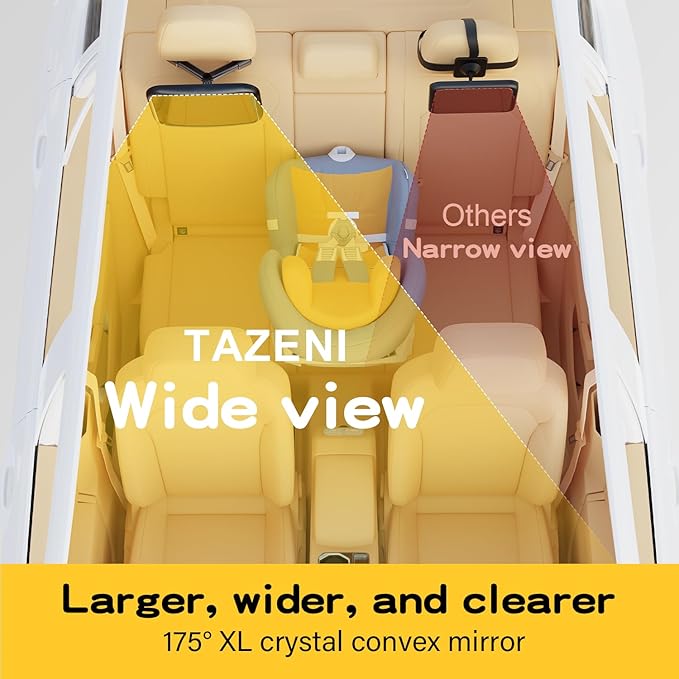 Baby Car Mirror for Baby Hook Clip Design Never Shake Baby Mirror for Car Seat Mirror Rear Facing Newborn Essentials Easy Install Back Seat Mirrors for Car Clear View ShatterProof Crash Tested