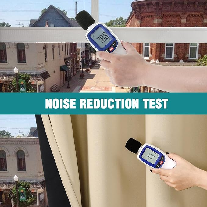 ChrisDowa 100% Blackout Curtains 84 inch Long for Bedroom with Black Liner, 2 Thick Layers Total Blackout Thermal Insulated Grommet Window Curtains 2 Panels Set (Beige, 38 x 84 Inch)