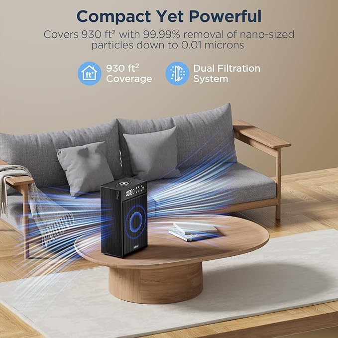 CleanForce Rainbow Cube | World’s First 4-in-1 Space-saving Air Purifier with Bluetooth Speaker, Wireless Charger & Aroma Diffuser | Swiss Tech，over 900ft² Coverage | Ultra-Quiet