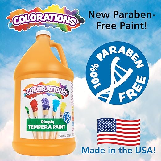 Colorations Paraben-Free Tempera Paint for Kids - 1 Gallon, Vibrant Brown. Non-Toxic and Made in the USA, Classroom Must Haves, Bulk Arts and Crafts Supplies