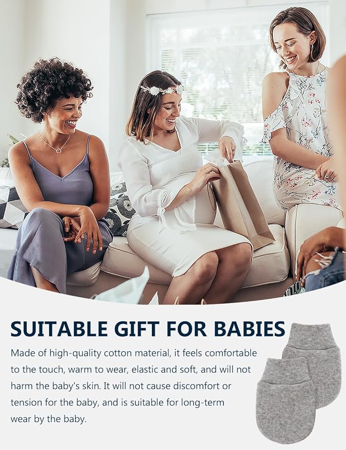 Cute Baby Mittens Newborn, No Scratch Baby Boy Mittens, Baby Girl Hat Gloves for Toddlers, Infant, Newborn