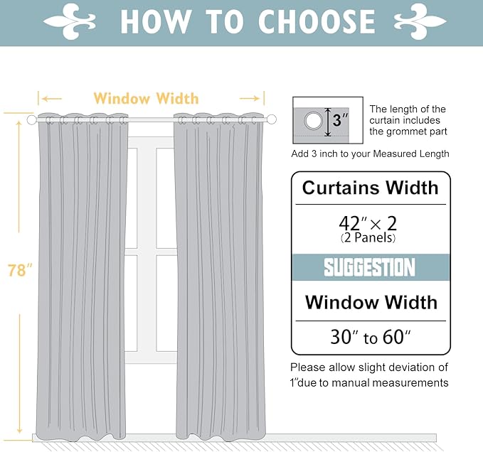 ChrisDowa 100% Blackout Curtains 78 inch Long for Bedroom with Black Liner, 2 Thick Layers Total Blackout Thermal Insulated Grommet Window Curtains 2 Panels Set (Brown, 42 x 78 Inch)