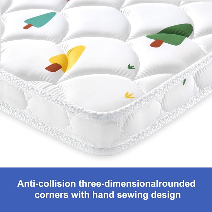 Baby Bassinet Mattress 33 x 19 inches- Firm Support and Comfort Premium Foam,Noiseless and Odorless,Hypoallergenic Small Crib Mattress, Fits Moses Basket, Dual Sided with Soft Breathable Fabric