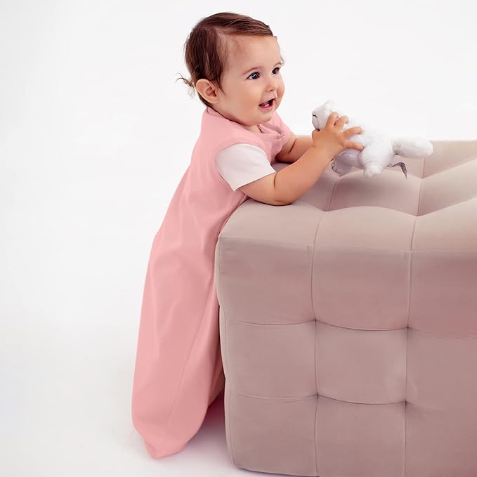 Baby Sleep Sack 1.0 TOG, Organic Cotton Baby Wearable Blanket with Two-Way Zipper, Swaddle Transition Baby Sleeping Bag, All-Season Sleep Sack for Newborn Infant Toddler Boy Girl, 2-Pack, 6-12 Month