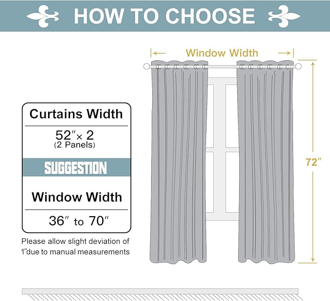 ChrisDowa 100% Blackout Curtains for Bedroom with Black Liner, 2 Thick Layers Total Blackout Thermal Insulated Grommet Window Curtains 2 Panels Set (Cappuccino, 52 x 72 Inch)