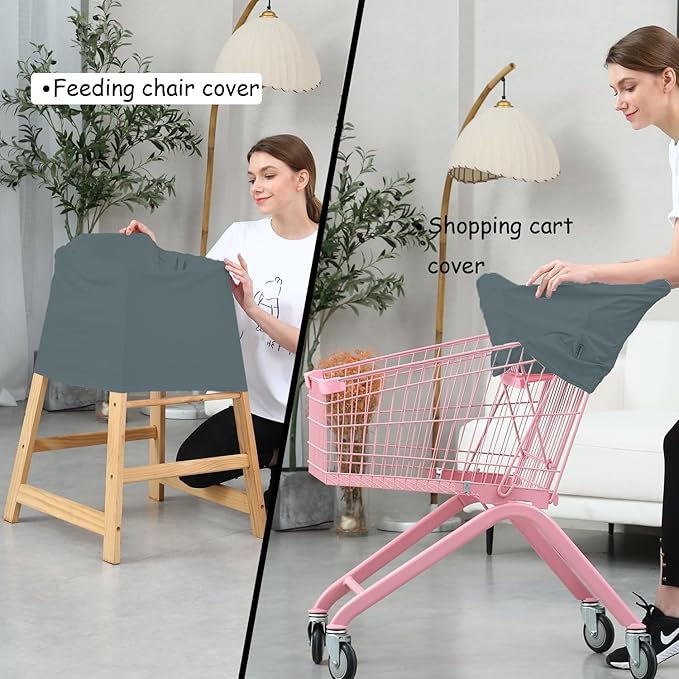 Car Seat Cover Baby for Nursing, Baby Breastfeeding Cover Carseat Canopy Covers, Solid Color Multi-use Nursing Cover for Babies (Neutral Grey)