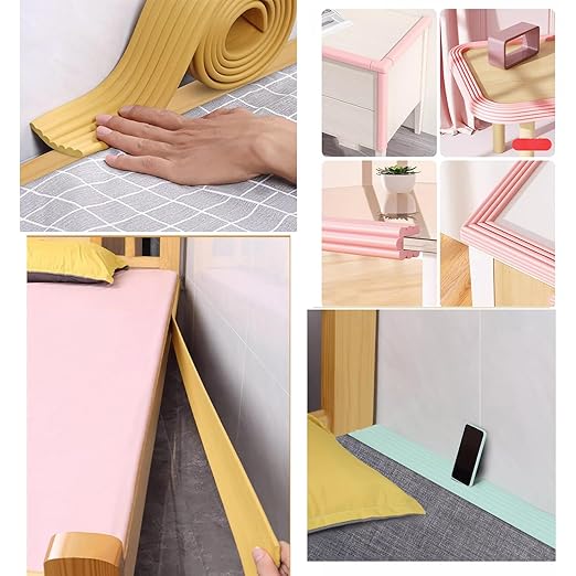 Bunk Bed Ladder Pads,Self-Adhesive Bunk Bed Ladder Cover Foam Padding,Traction Treads for Stair Steps,Soft Extra-Wide Edge Protector,Furniture 6.5 Ft Rice White