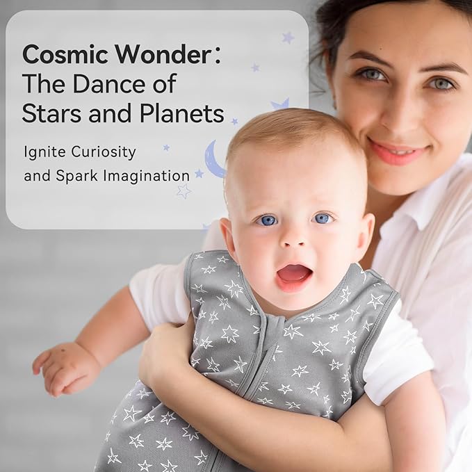 Baby Sleep Sack 18-24 Months 3 Pack 100% Cotton Lightweight 0.5 TOG Wearable Blanket Baby Sleep Bag with 2-Way Zipper for Infant Toddler Blue