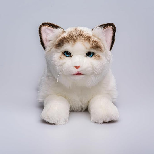 Blinks, Meows & Purrs Realistic Stuffed Cat Interactive Companion Robot Pets 14"