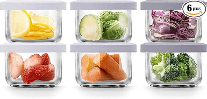 Comotomo 'Smart Vent' Food Container, Gray Set of 6