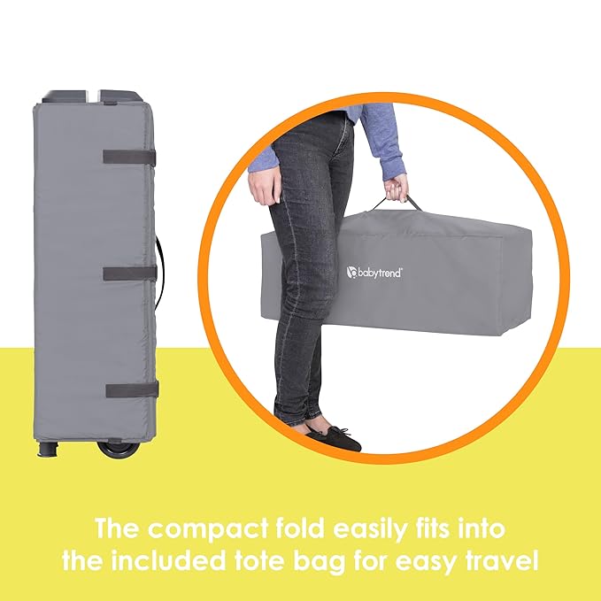 Baby Trend Lullaby Nursery Suite EZ-Fold Playard with Portable Rocking Lounger, Madrid Plaid