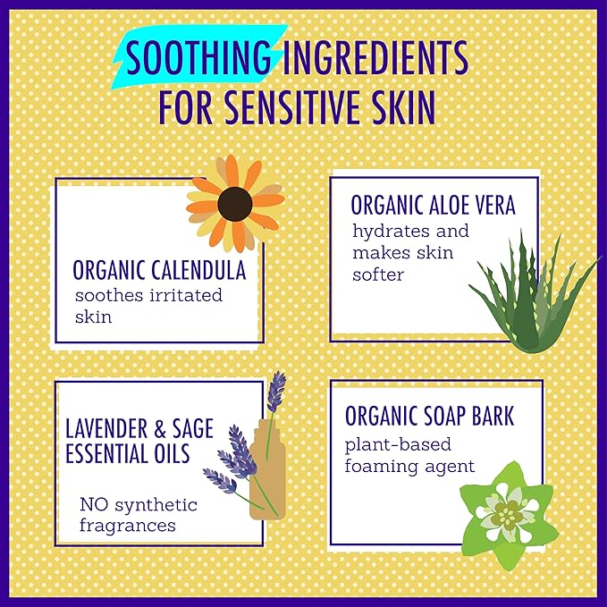 California Baby Calming Baby Shampoo + Baby Wash | 100% Plant-Based | Lavender Body Wash For Sensitive Skin | Hypoallergenic | 251 mL / 8.5 oz.