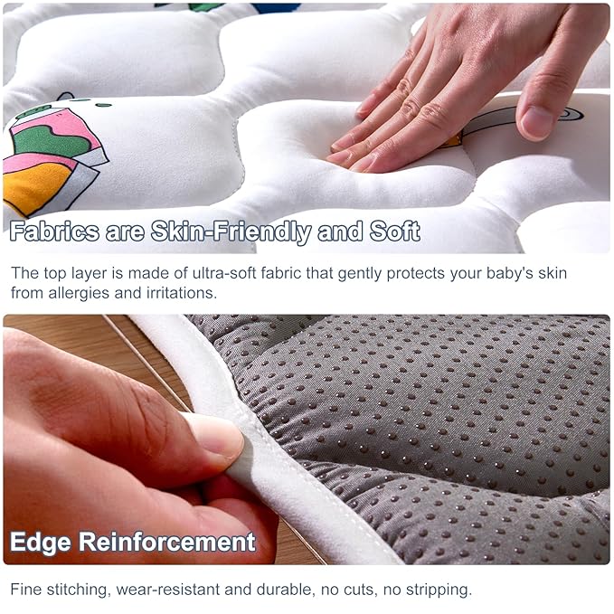 Baby Play Mat - 79" X 63",Premium Thicker Foam One-Piece Crawling Mat, Machine Washable, Extra Large Anti-Slip Activity Playmat for Babies, Toddlers & Infants