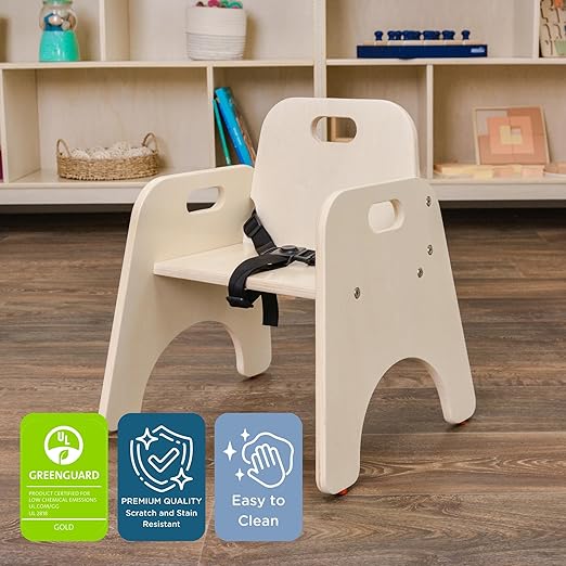 Children’s Factory Toddler Chair with Strap, Baby Activity Seat, Toddler Feeding Chair, 9" H Seat