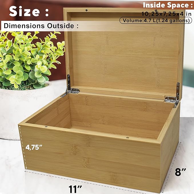 Dad Gifts from Son - Custom Engraved Wooden Box with Kids Names, Unique First Father's Day Gift Ideas, Customized Gifts for Dad for Christmas, Papa Grandpa Gift Fathers Day from Grandkids 11x8x4.75 in