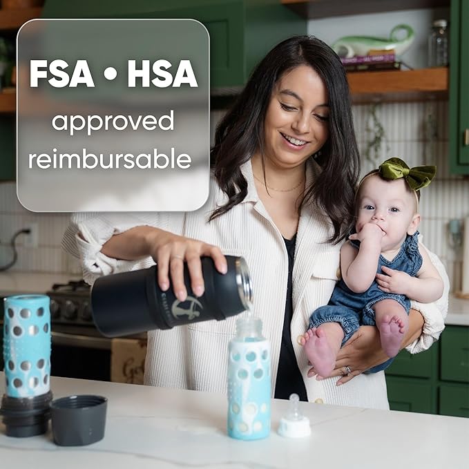 CERES CHILL OG Breastmilk Chiller, Reusable Storage Container, Up to 34 oz. - Bottle Cooler Keeps Milk at Safe Temperatures for Up to 20 Hours, Connects w/Most Pumps (Zen Green)