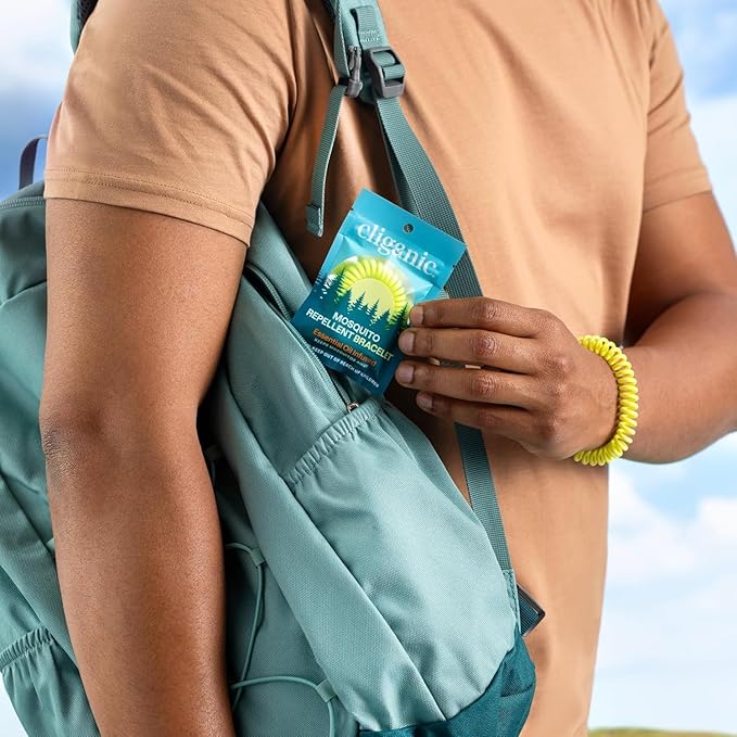 Cliganic Mosquito Repellent Bracelet Stickers Pack for Kids & Adults Multi Color, Natural DEET-Free, Essential Oil Infused 40 Bands with 60 Patches, Citronella Scent (100 Pack)