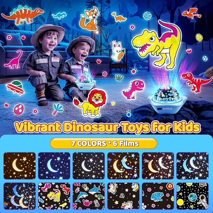 COOLNIGHT Star Lights for Bedroom, 72 Lighting Modes Star Projector Lights for Kids Room, 2400mAh Rechargeable Night Light Kids, Remote 360° Silent Sensory Light Projector for Boys Gifts