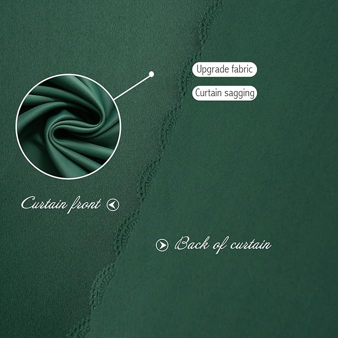 Blackout Curtains for Bedroom Stick On Curtains Window Shades Pull Down Blackout Window Cover No Drillng Self Adhesive Curtains No Rod Small Curtain, 35" W X 59" L, Dark Green, 1 Panel