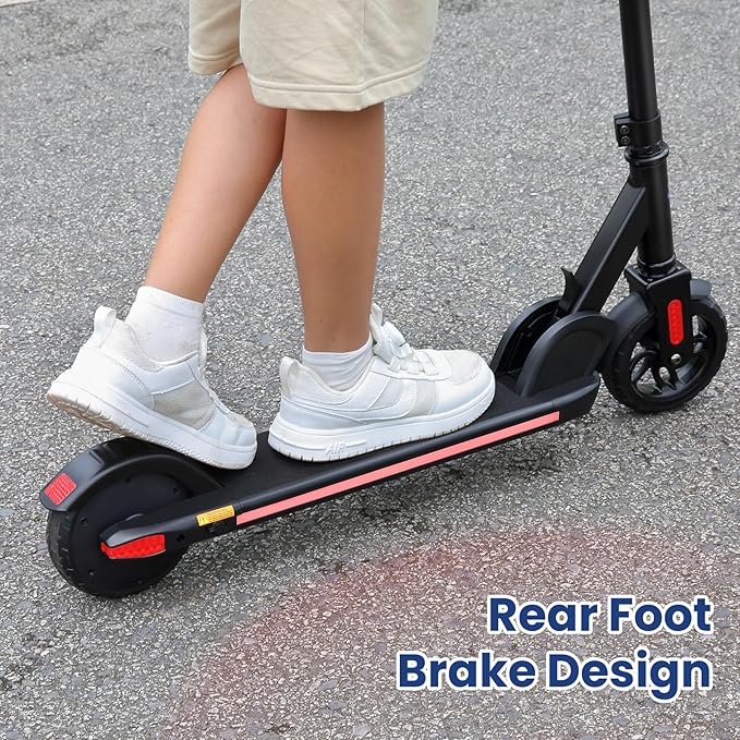 Caroma Electric Scooter for Kids Ages 6-12,150W/180WMotor,10 MPH Max Speed & 7 Miles,Colorful Lights,Adjustable Height & Speed,LED Display,Foldable Kids Electric Scooter 132 Lbs Max Load,Idea Gift