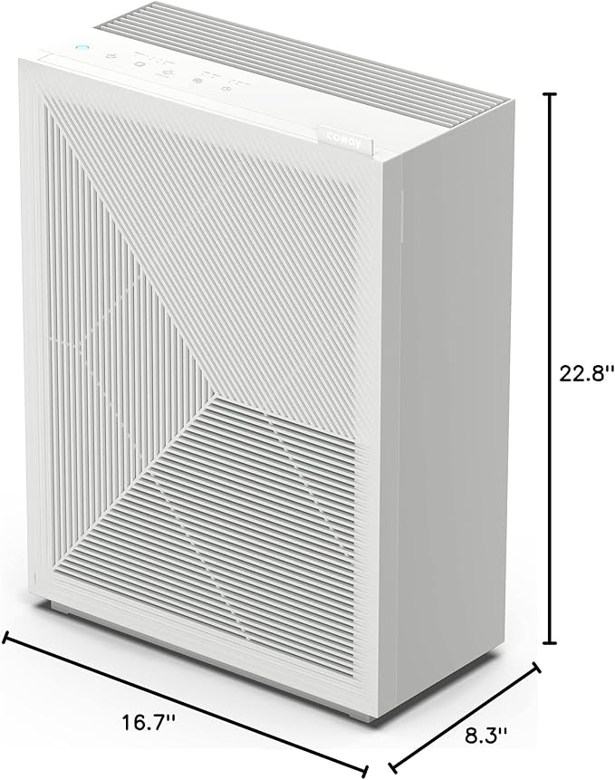 Coway Airmega 240 True HEPA Air Purifier with Air Quality Monitoring, Auto, and Filter Indicator, Dove White