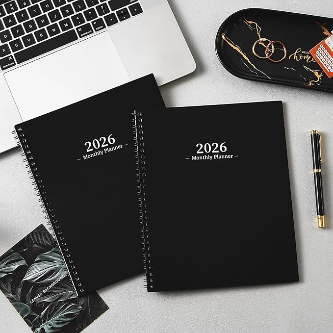 2026 Monthly Planner - 2026 Planner/Calendar, JAN 2026 - DEC 2026, Monthly Planners with Colorful Tabs, Planners for Daily Organizing - Waterproof Cover (8" x10", Notes Pages, Black)