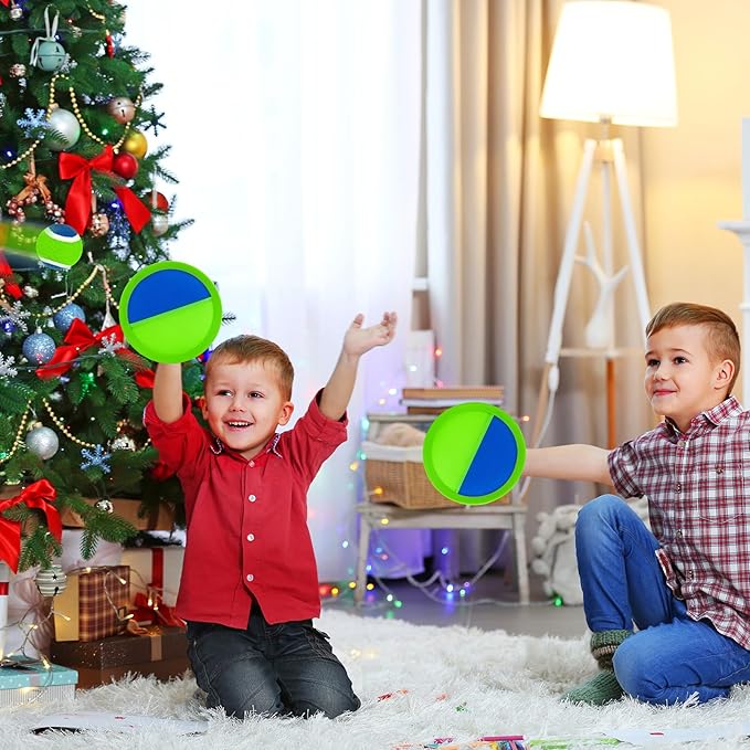 Ayeboovi Toss and Catch Ball Game Outdoor Beach Pool Toys for Kids Games 6 Paddle 3 Balls Pool Beach Lawn Yard Games 3 4 5 6 7 8+ Year Old Toddler Boys Girls Birthday Gift