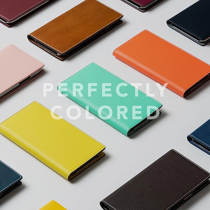 D8 Neon Full Grain Leather Wallet Case for iPhone 15 Pro - [2-in-1] Handcrafted Detachable Diary Style with Magnetic MagSafe Back Cover, Gift Box Included (Lemon)