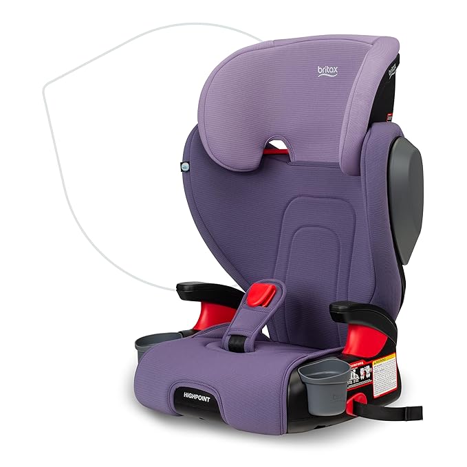 Britax Highpoint Backless Belt-Positioning Booster Seat, SafeWash Purple Ombre