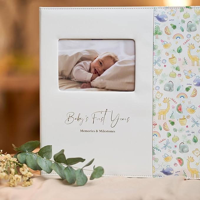 Baby Memory Book Extra Pages for Photos and Notes – Baby Book “Choose Joy” | 10 Additional Paper Sheets for Loose-Leaf Baby Keepsake Photo Album for Newborn Girls Boys | Refill Paper Set