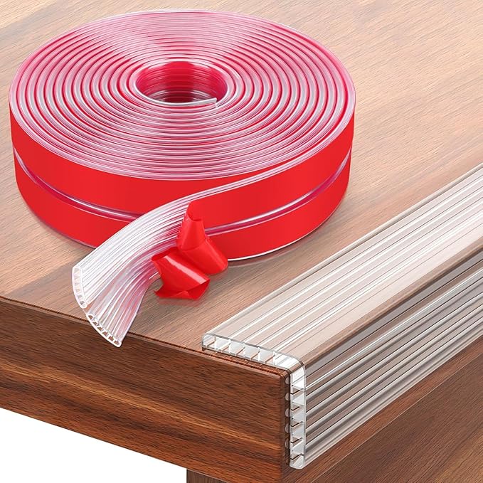 Baby Proofing 16.4ft Long (1.19" Wide) Corner Protector Baby Corner Guards Furniture Corner & Edge Safety Bumpers Clear Baby Proofing Bumper Cushion for Table Furniture Sharp Corners