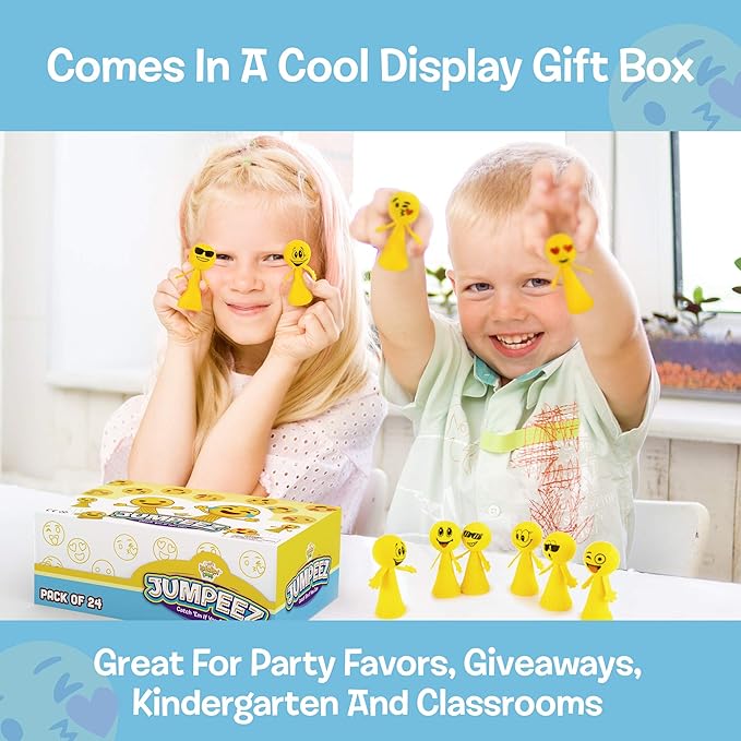 IPIDIPI TOYS Jumping Poppers LED, Pack of 24 – Spring Launcher Light Up Toys for Kids - Fun Party Favors, Goodie Bag Stuffers, Classroom Rewards, Birthday Games, and Holiday Prizes