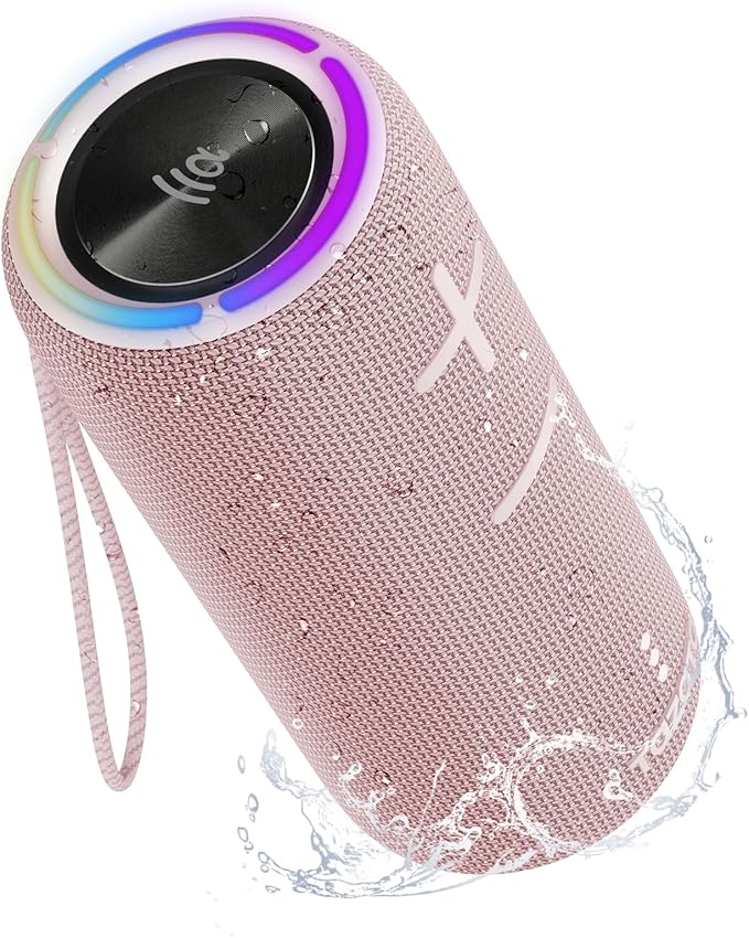 Bluetooth Speaker,30W Portable Wireless Speaker with TWS,IPX7 Waterproof, 8H Playtime, LED Lights,for Pool/Beach/Shower, Blue Gifts, Electronic Gifts