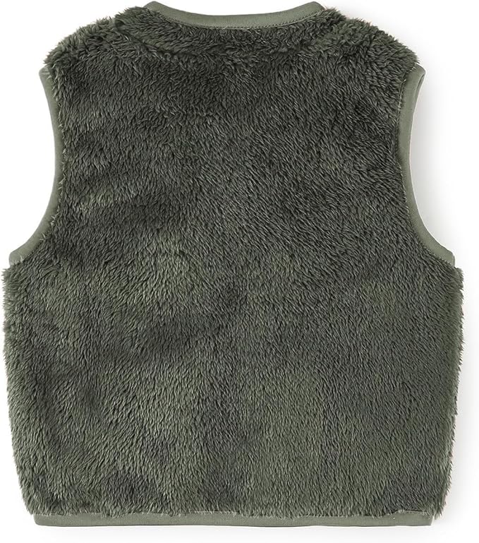 Baby Boys Girls Fleece Vest Zip Up Cute Bear Jackets Fuzzy Fall Winter Warm Clothes Newborn Outwear for Toddler Infant