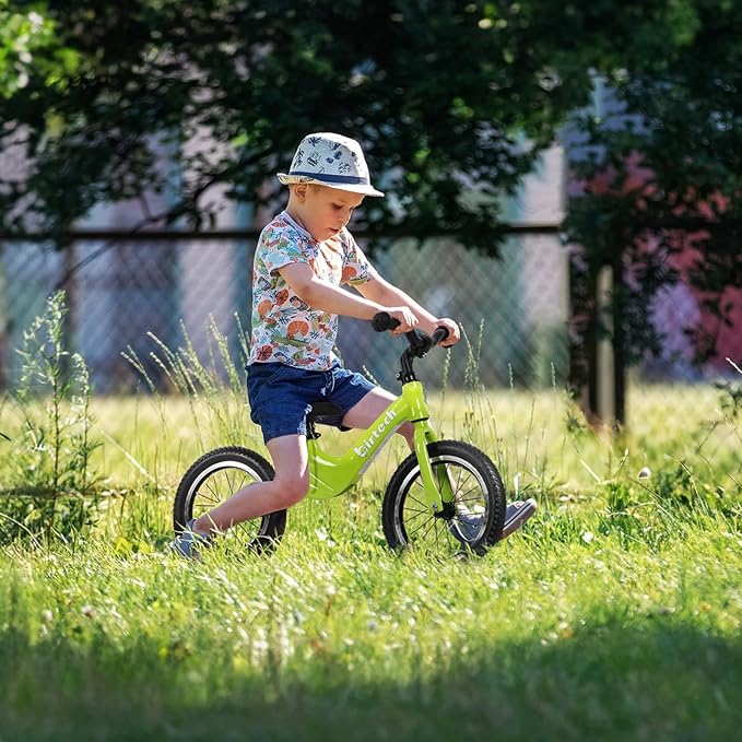 14" Kids Balance Bike for 3,4,5,6 Year Old Boys and Girls, Air Tires with Magnesium Alloy Frame, Lightweight No Pedal Toddler Training Bicycle