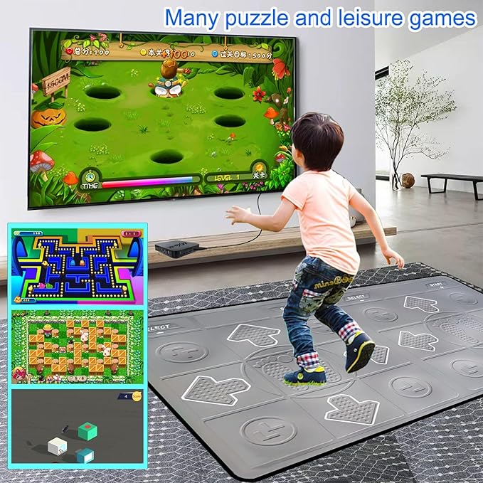 Dance Mat for Kids and Adults, TV Dance Mats Game for Girls Boys,Dance pad for Exercise, Double Dancing Mat for Family Games,Gifts Ideas for Girls and Boys,Grey