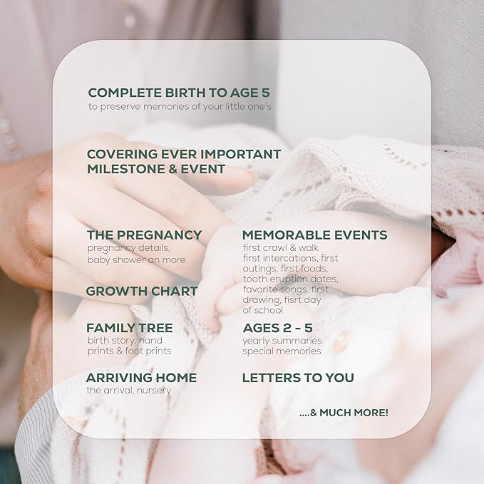 Baby's First Years Book, Baby Memory Book Gender Neutral, Baby Diary Record Book, Baby First 5 Years Book, Baby Book Memory Keepsake, Personalized Books for Baby, Baby First Milestones Book