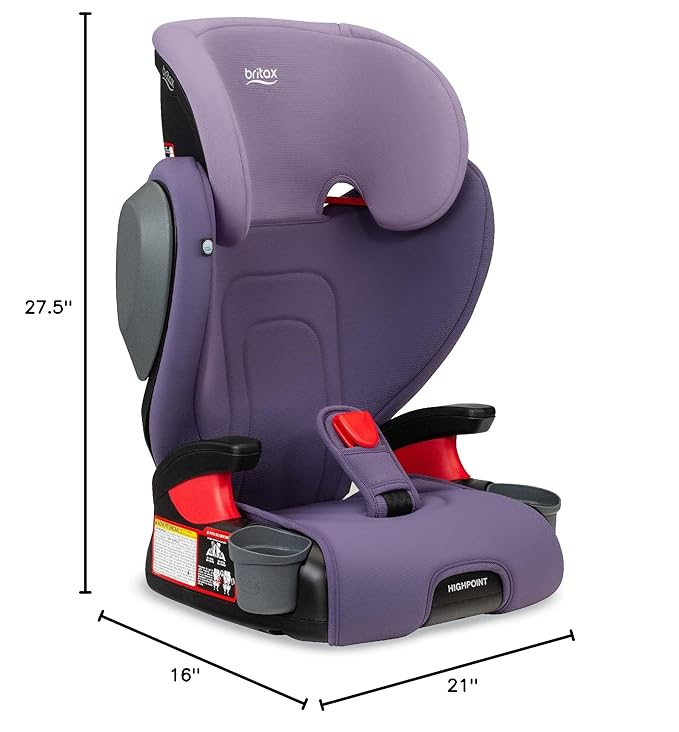 Britax Highpoint Backless Belt-Positioning Booster Seat, SafeWash Purple Ombre