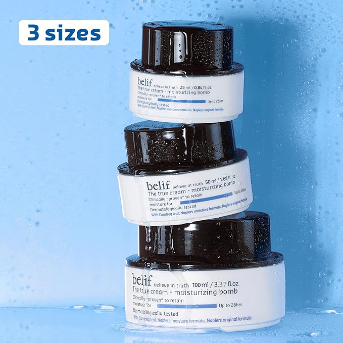 belif The True Cream Moisturizing Bomb with Oak Husk and Vitamin B | Moisturizer | Good for Dry Skin, Dryness Dullness, and Uneven Texture |For Normal, Dry Skin Types