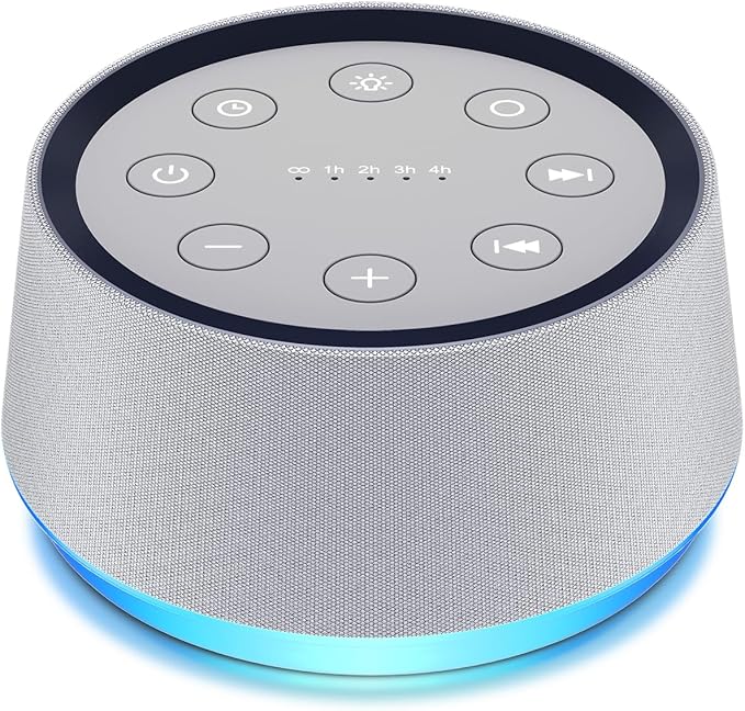 Brown Noise Sound Machine with 30 Soothing Sounds White Noise Machine 12 Colors Night Light for Baby Adults Kids Sleep Machines 36 Volume Levels 5 Timers for Home Office