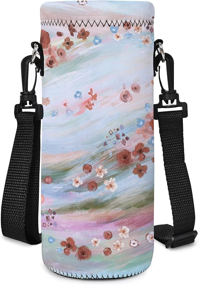 AUPET Water Bottle Bag Carrier,24oz/32oz Insulated Neoprene bottle Sling Holder Case Pouch Cover for 1000ML/750ML Bottles with Shoulder Strap for walking
