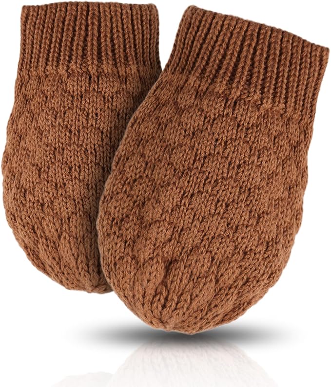 Baby Knit Mittens Toddler Boys Girls Gloves Winter Infant Newborn No Scratch Mitten 0-3 Years