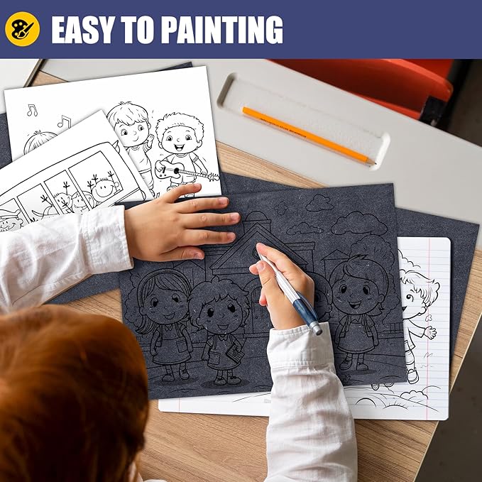 Carbon Paper for Tracing Transfer-Paper Pad, 30 Pcs Black Graphite Copy Paper for Tracing Drawing Patterns on Wood Projects Canvas Fabric Lettering Sketching Art Supplies, A4 8.3 X 11.8 Inch