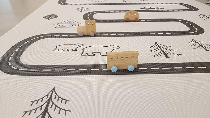 Baby Care Play Mat (Large, Nordic Trails - Tribal) 82'' x 55'' Original One-Piece Reversible Rollable Waterproof Play Mat for Infants, Babies, Toddler, and Kids