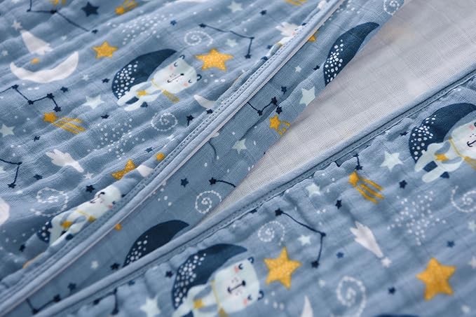 Baby Sleep Sack 12-24 Months Wearable Blanket for Babies 100% Organic Cotton 2-Way Zipper YKK 0.5 TOG Toddler Sleeping Sacks 1-2 T Bears