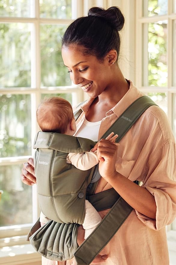 BabyBjörn Baby Carrier Mini, Woven, Dark Green